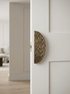 Handmade Textured Brass Cabinet Handle | Split Round Door Pull | Modern Artisan Furniture Hardware