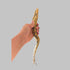 Solid Brass Door Handle Curved Rustic Pull